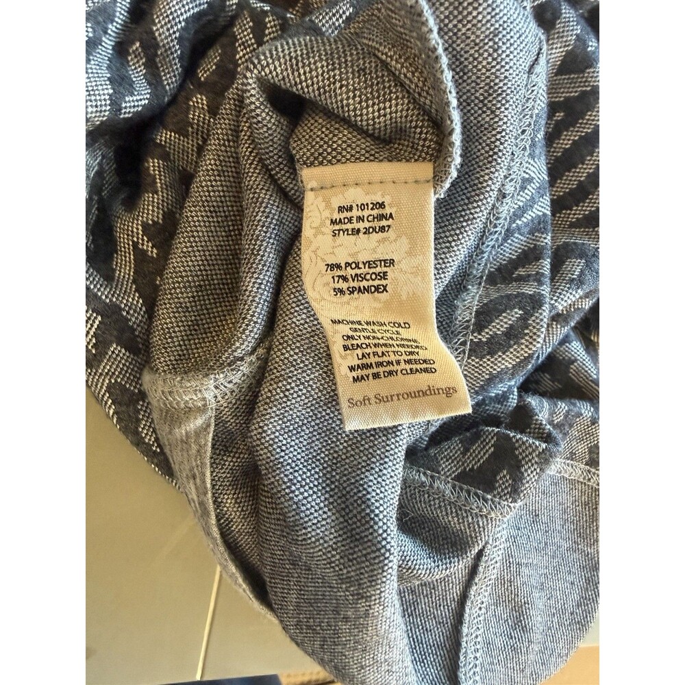 Soft Surroundings Womens Animal Print Full Zip Hoodie Grey M - Picture 5 of 7